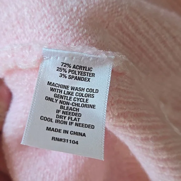 Crown & Ivy Pink Cardigan Gold Heart Buttons Coquette Feminine Balletcore Large - Picture 7 of 9